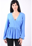 Bluza Dama Selected Slframi Wrap Ultramarine